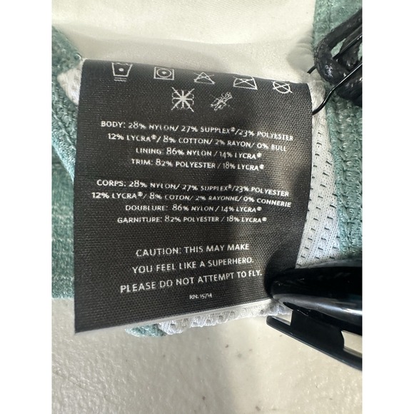 NOBULL Women's High Neck Sports Bra XS Blue Melange Strappy Back NWT - Picture 9 of 9